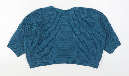 Womens UK Size S Exhibit Blue Pullover Jumper