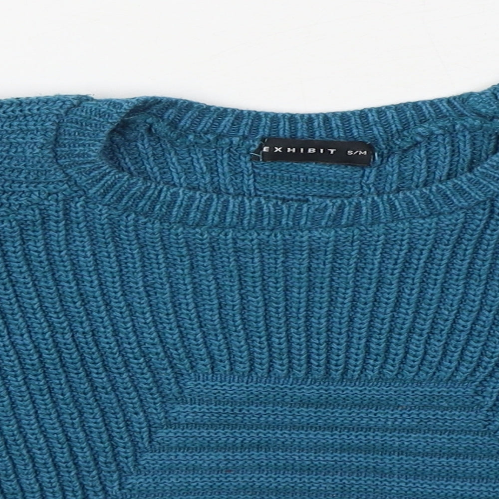 Womens UK Size S Exhibit Blue Pullover Jumper