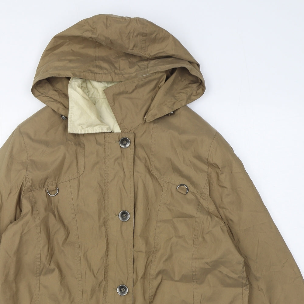 Womens UK Size 14 Goldix Brown Trench Coat
