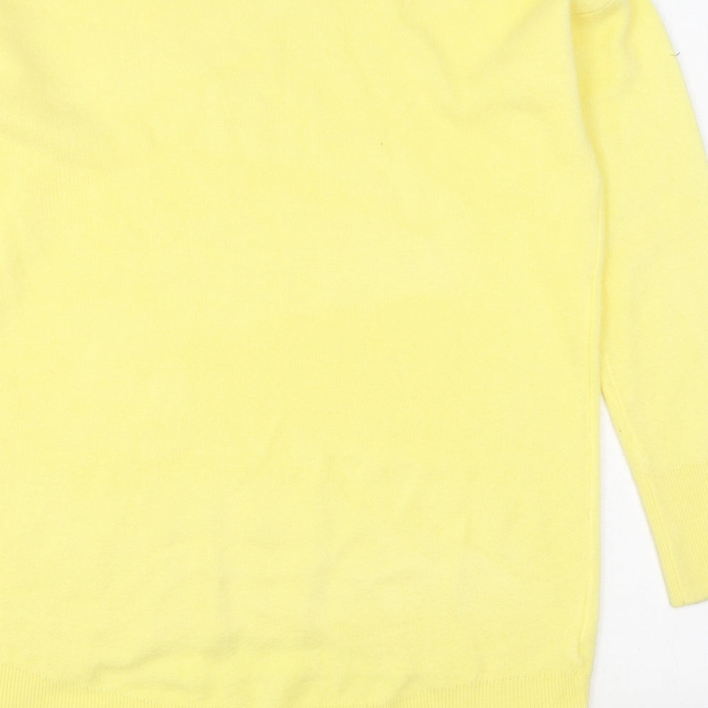 Primark Womens Yellow Round Neck  Acrylic Pullover Jumper Size XS