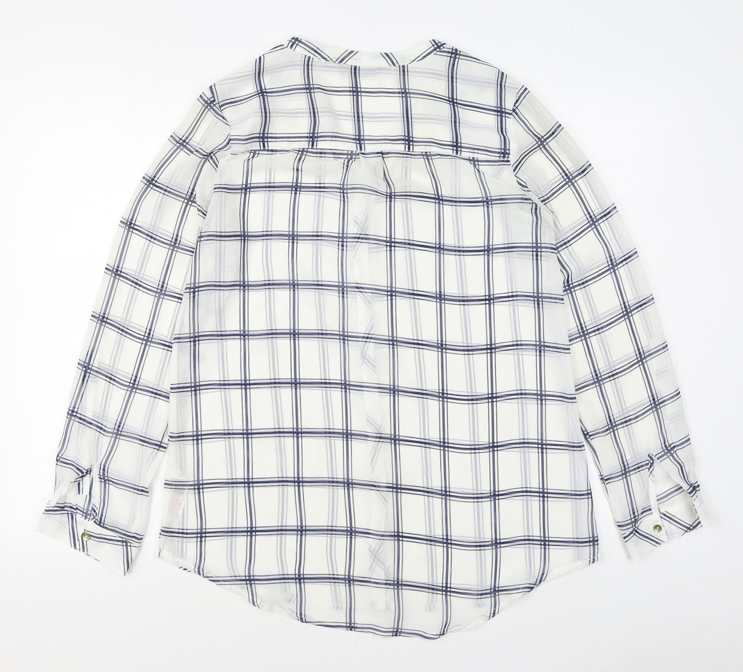 Womens UK Size 12 Dunnes Stores White Basic Button-Up