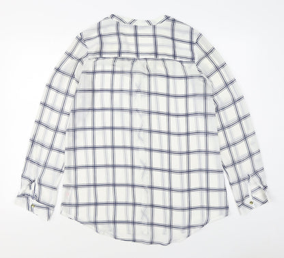 Womens UK Size 12 Dunnes Stores White Basic Button-Up