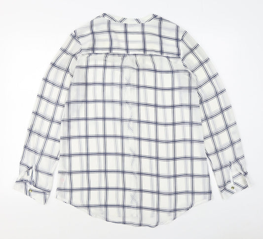Womens UK Size 12 Dunnes Stores White Basic Button-Up