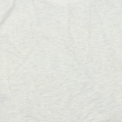 Miss Selfridge Womens Grey  Polyester Basic T-Shirt Size 6 Boat Neck