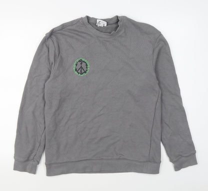 Mens UK Size S H&M Grey Pullover Sweatshirt