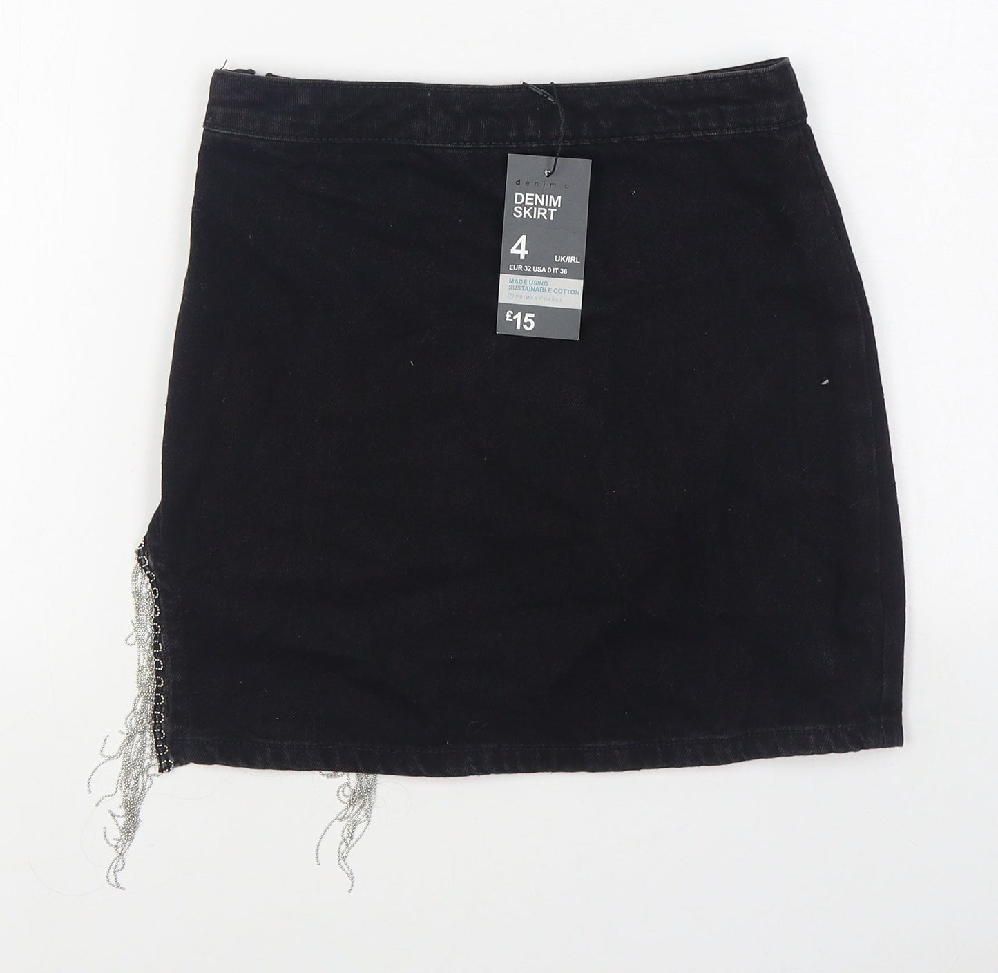 Womens UK Size 6 Denim & Co. Mini Denim Skirt