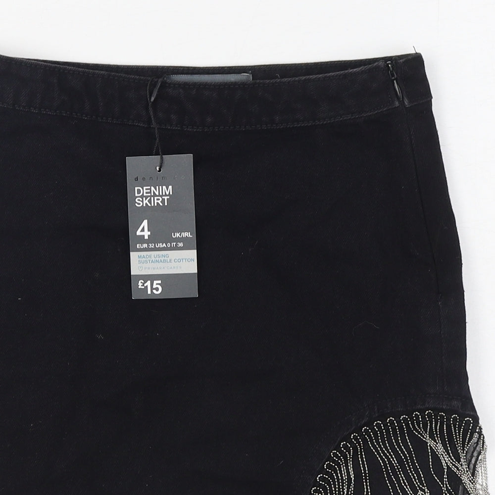 Womens UK Size 6 Denim & Co. Mini Denim Skirt