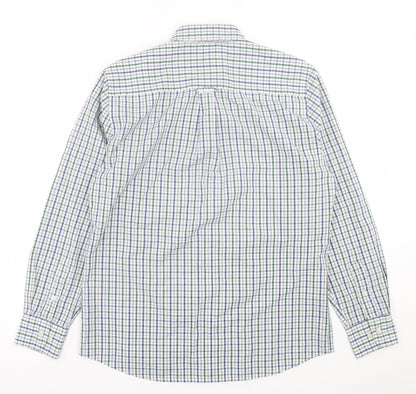 Mens UK Size S Maine Blue  Button-Up Long Sleeve Casual Shirt