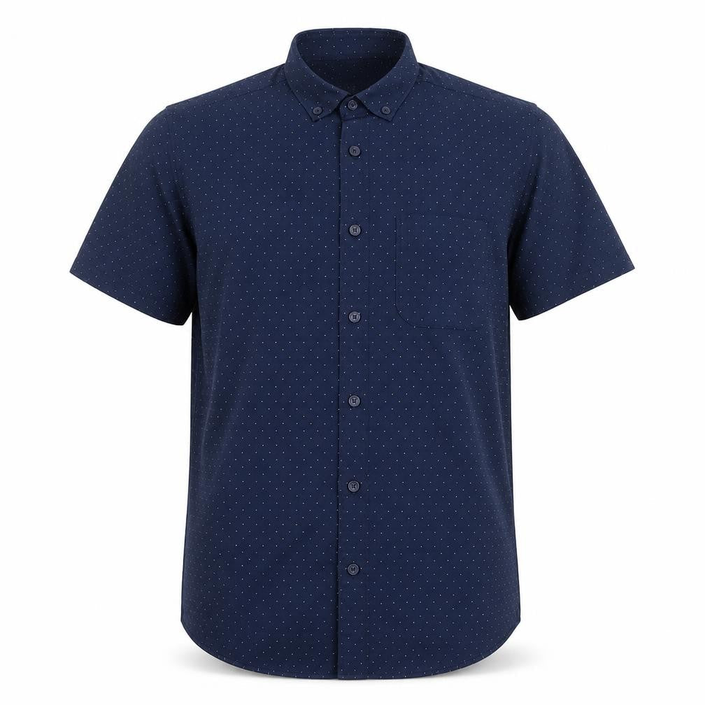 Mens UK Size S Primark Blue  Button-Up Short Sleeve Casual Shirt