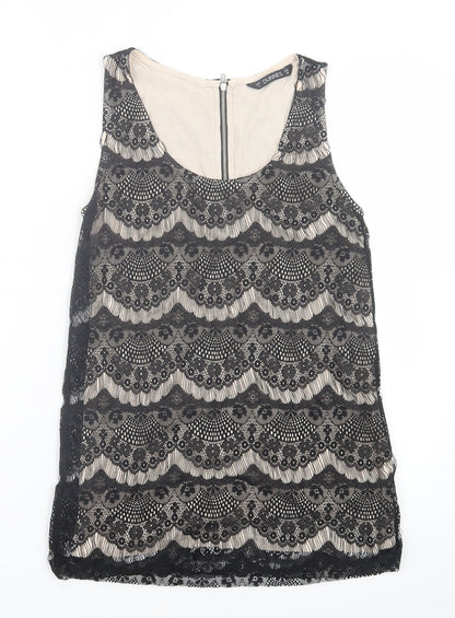 Womens UK Size 8 Dunnes Stores Black Basic Tank