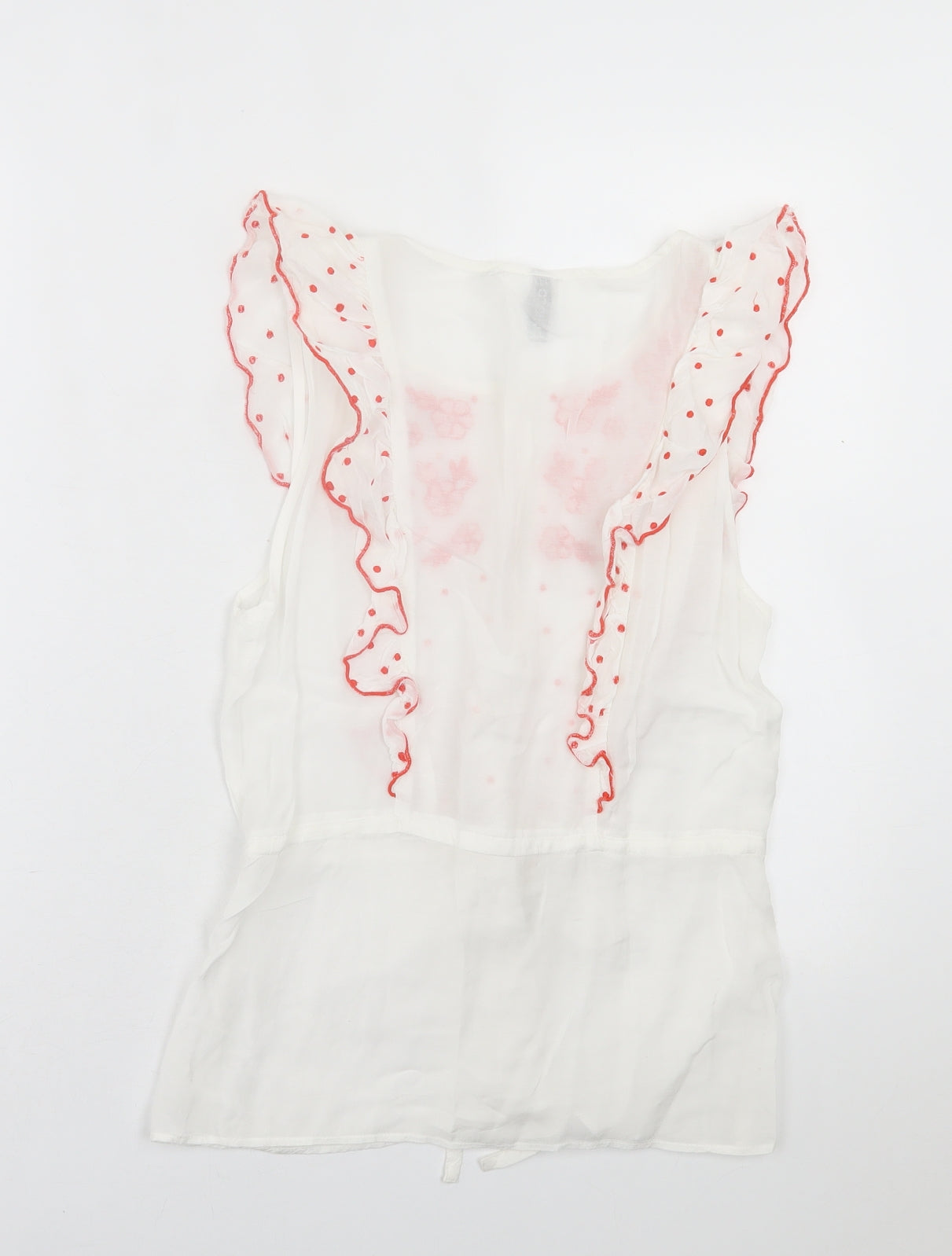 Womens UK Size 10 H&M White Basic T-Shirt