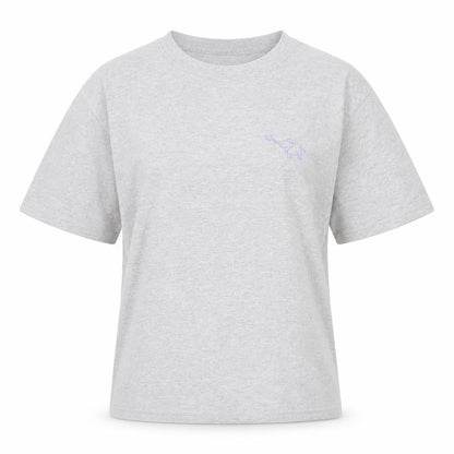 Emma Warren Womens Grey  Cotton Basic T-Shirt Size M Crew Neck