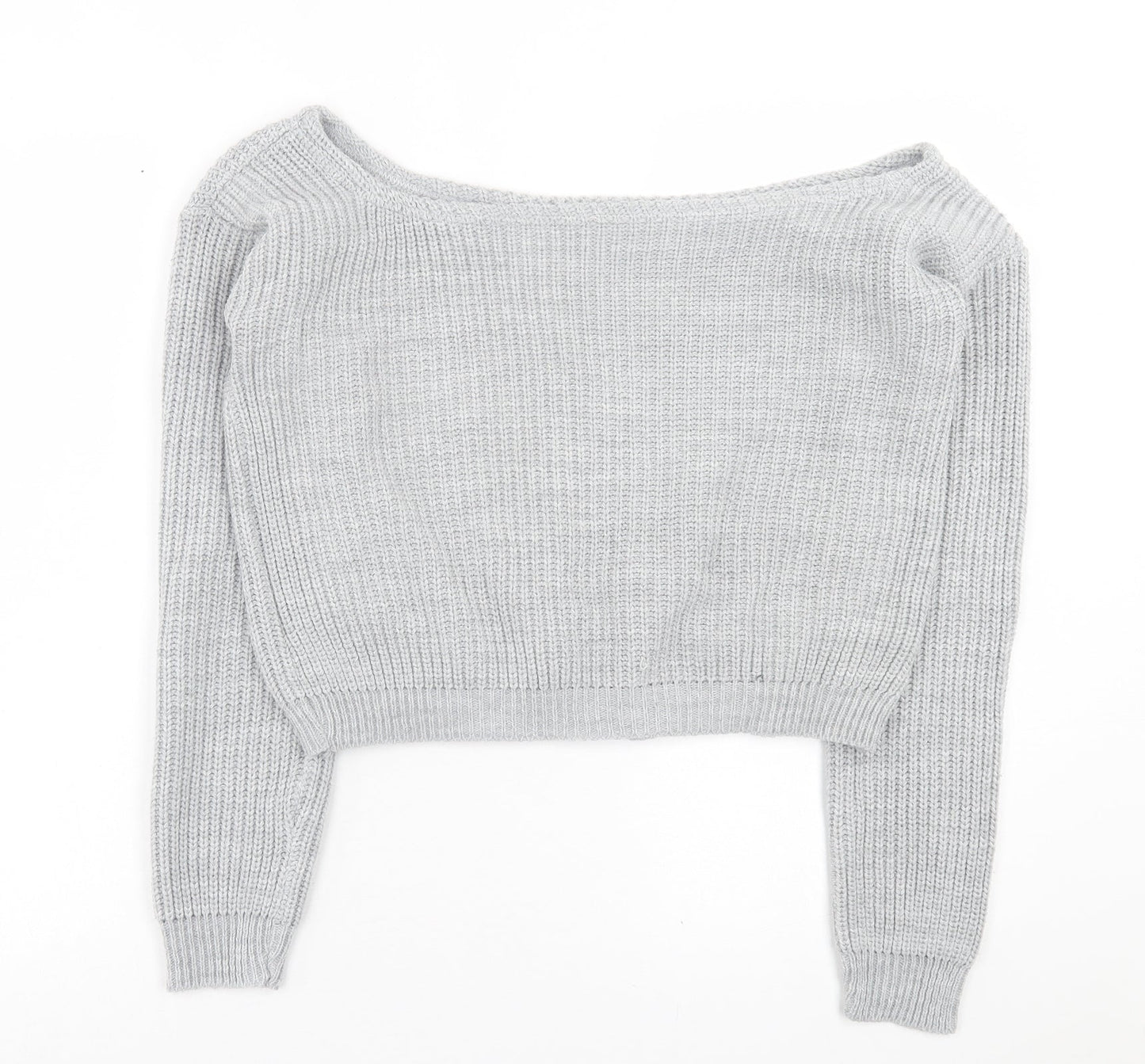 Womens UK Size M PRETTYLITTLETHING Grey Pullover Jumper