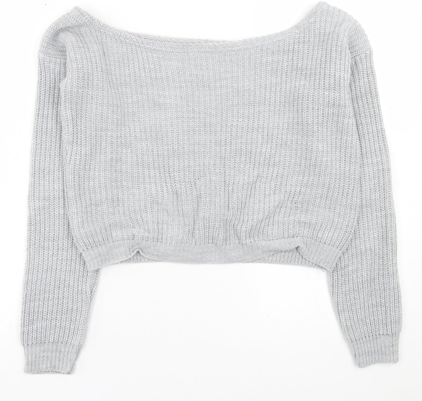Womens UK Size M PRETTYLITTLETHING Grey Pullover Jumper