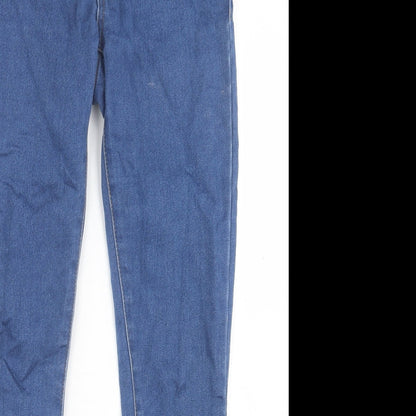 Denim & Co. Womens Blue  Cotton Skinny Jeans Size 10 L30 in Regular Button