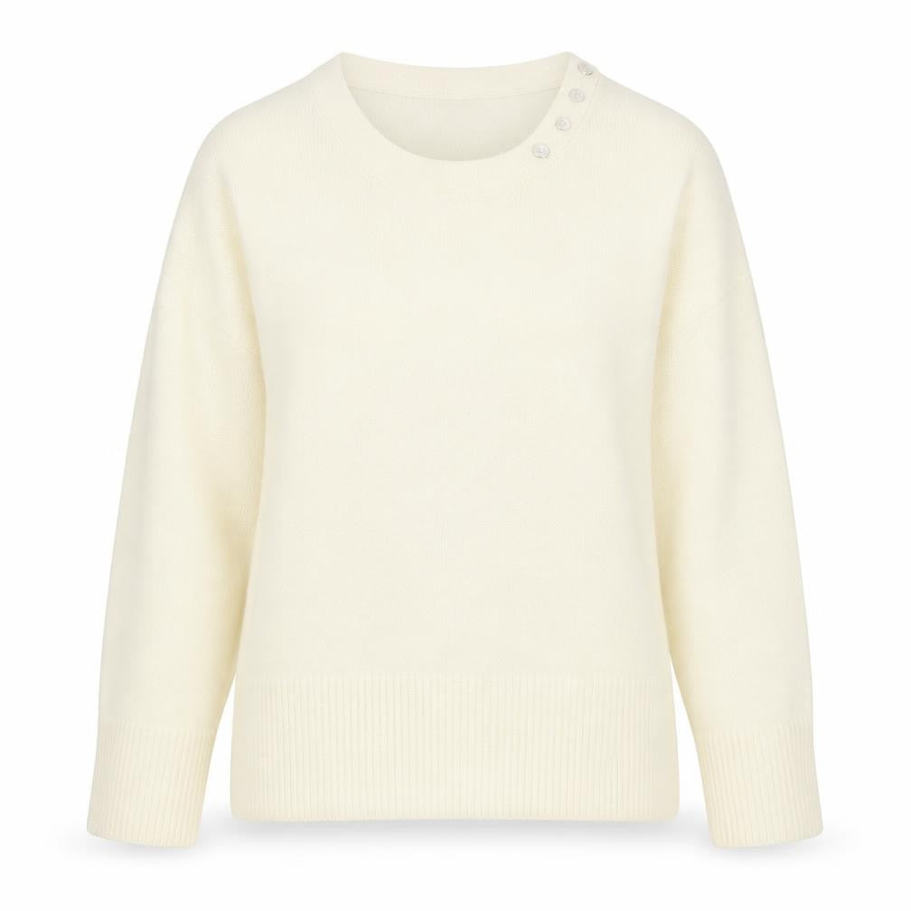 Womens UK Size L TEXT Ivory Pullover Jumper