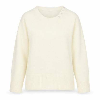 Womens UK Size L TEXT Ivory Pullover Jumper