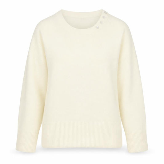 Womens UK Size L TEXT Ivory Pullover Jumper