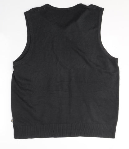 George Mens Black  Acrylic  T-Shirt Size 2XL V-Neck