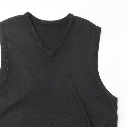 George Mens Black  Acrylic  T-Shirt Size 2XL V-Neck