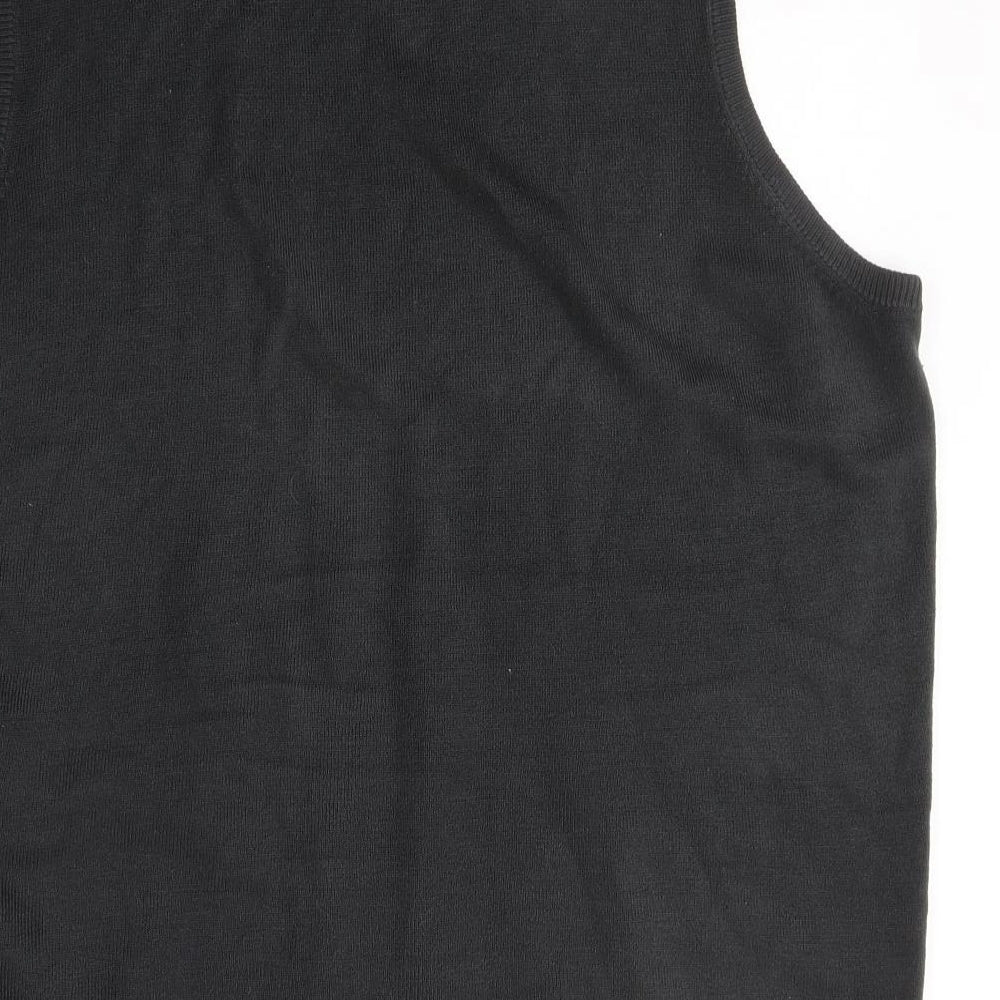 George Mens Black  Acrylic  T-Shirt Size 2XL V-Neck