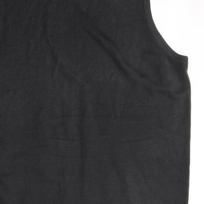 George Mens Black  Acrylic  T-Shirt Size 2XL V-Neck