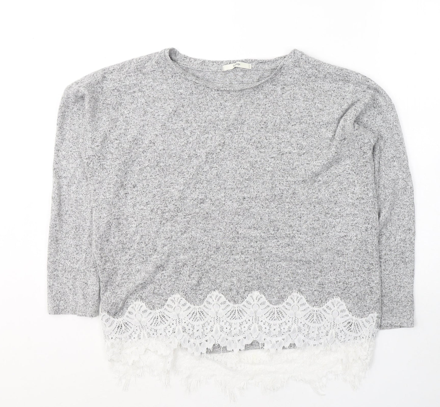 George Womens Grey Round Neck  Viscose Pullover Jumper Size 16