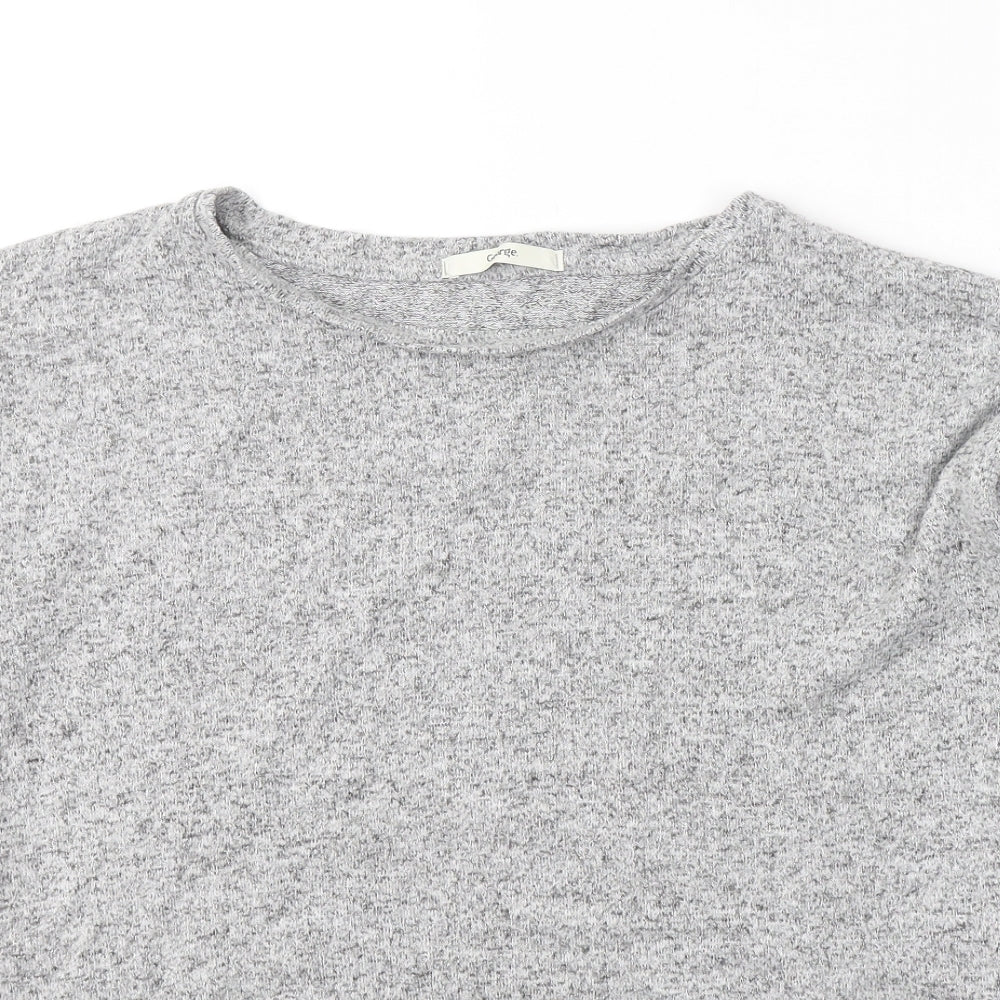 George Womens Grey Round Neck  Viscose Pullover Jumper Size 16