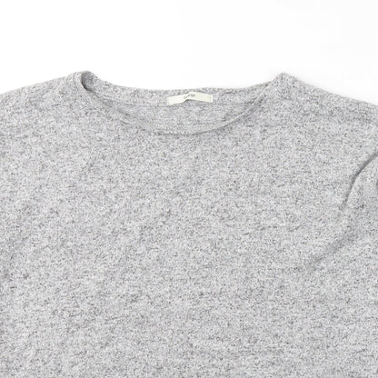 George Womens Grey Round Neck  Viscose Pullover Jumper Size 16