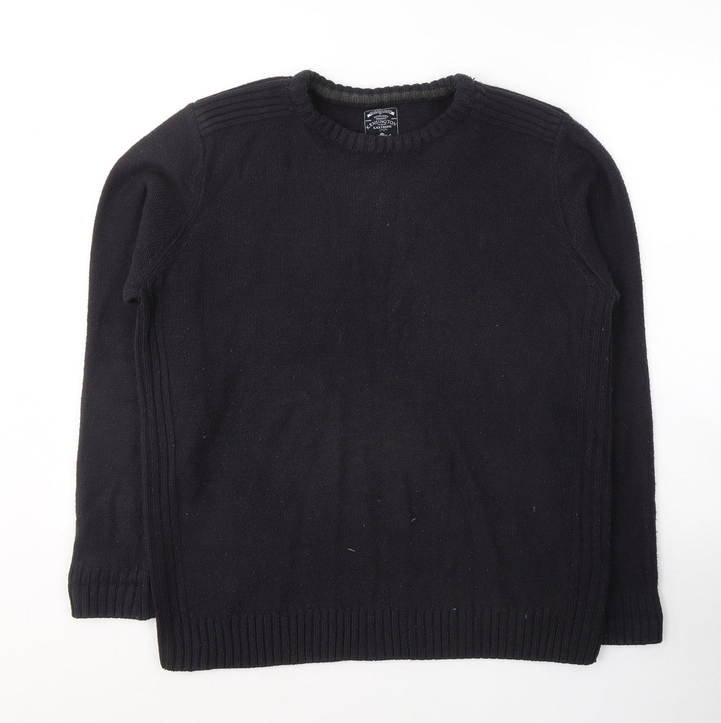 Kensington Mens Blue Round Neck  Acrylic Pullover Jumper Size M