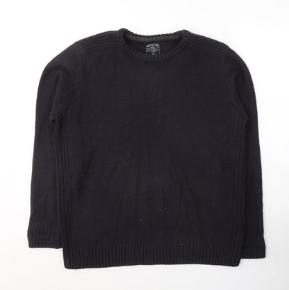 Kensington Mens Blue Round Neck  Acrylic Pullover Jumper Size M
