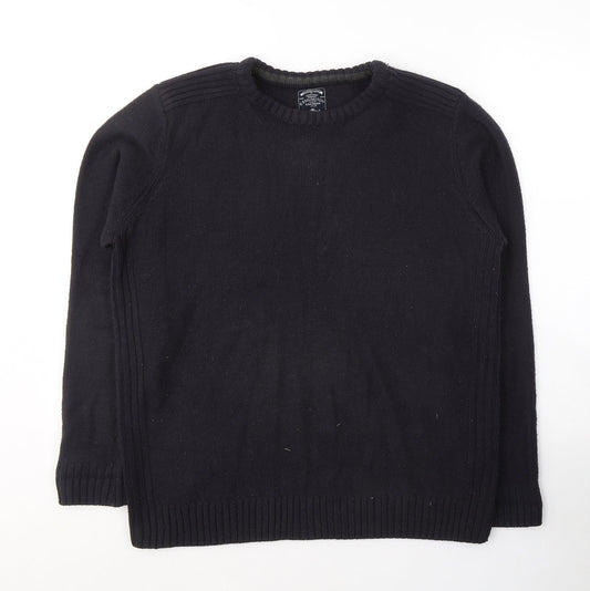 Kensington Mens Blue Round Neck  Acrylic Pullover Jumper Size M