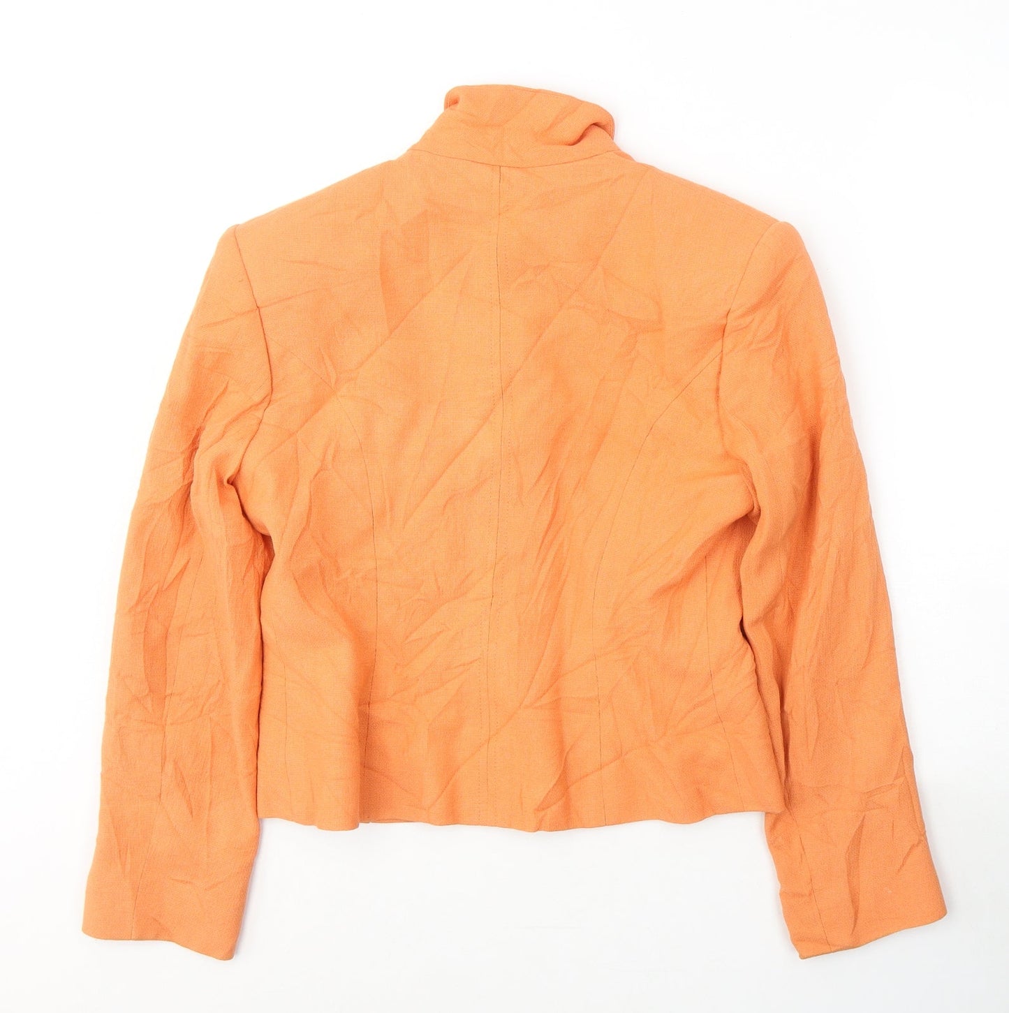 Country Casuals Womens Orange  Viscose Jacket Blazer Size 10