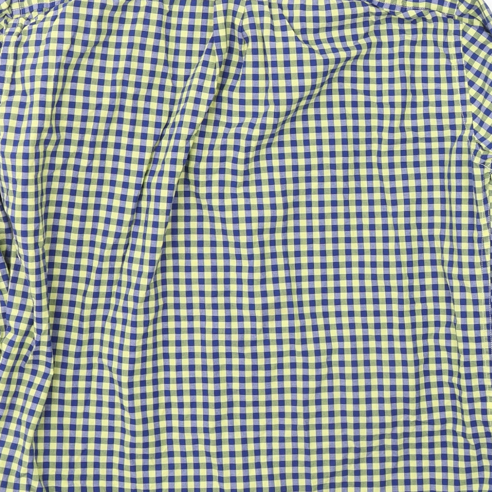 Mens UK Size S Mango Blue  Button-Up Long Sleeve Casual Shirt