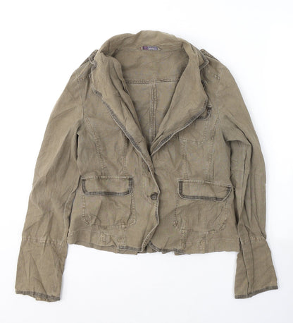 Papaya Womens Brown   Jacket Blazer Size 12  Button
