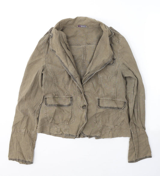 Papaya Womens Brown   Jacket Blazer Size 12  Button