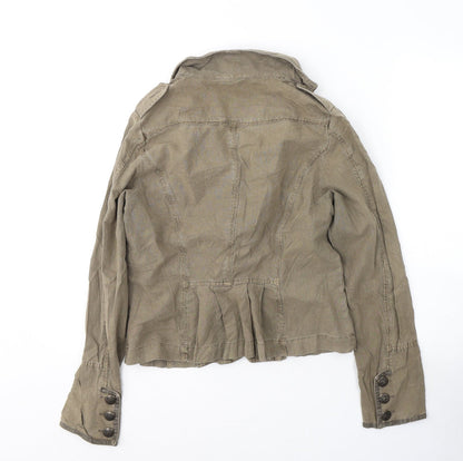 Papaya Womens Brown   Jacket Blazer Size 12  Button