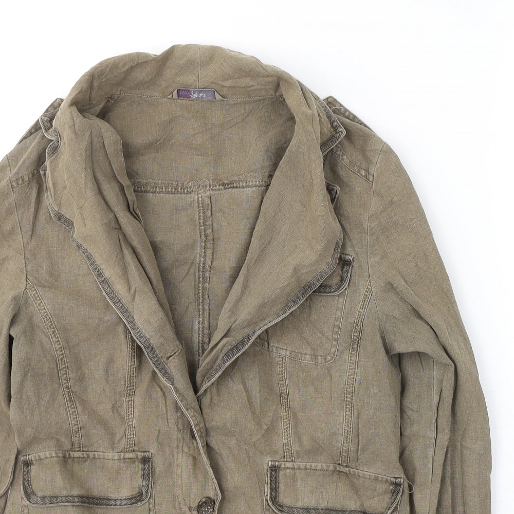 Papaya Womens Brown   Jacket Blazer Size 12  Button