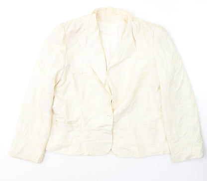 Littlewoods Womens Ivory  Polyester Jacket Suit Jacket Size 16
