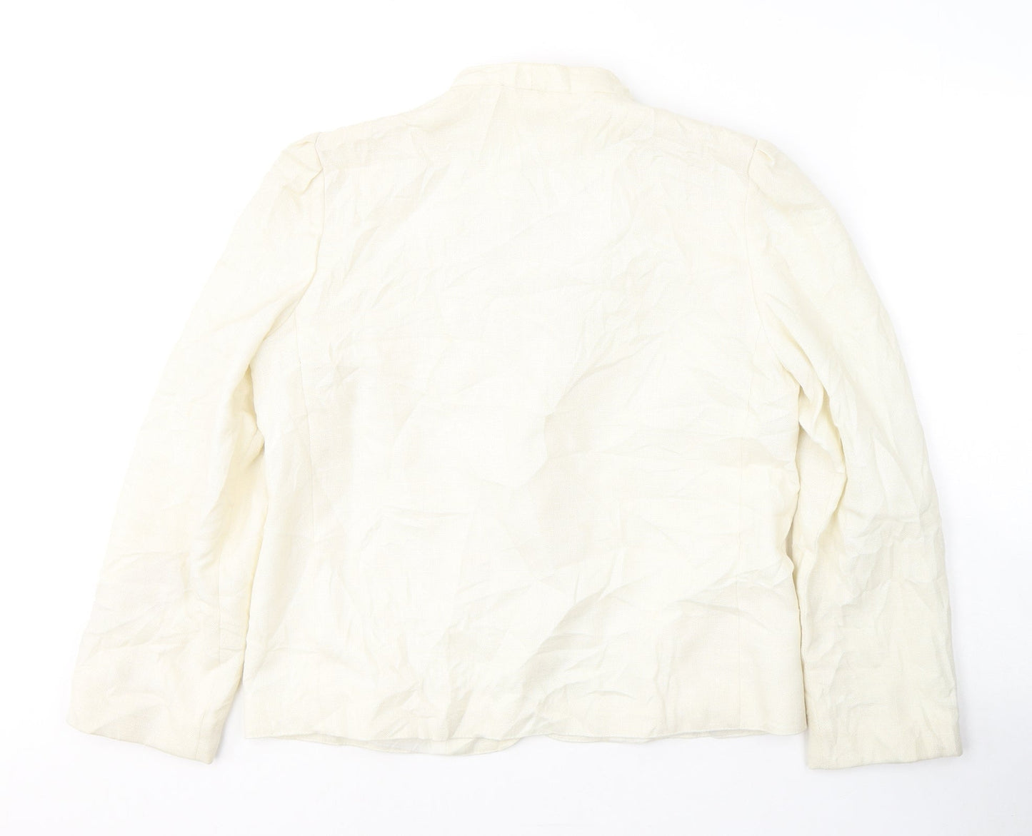 Littlewoods Womens Ivory  Polyester Jacket Suit Jacket Size 16