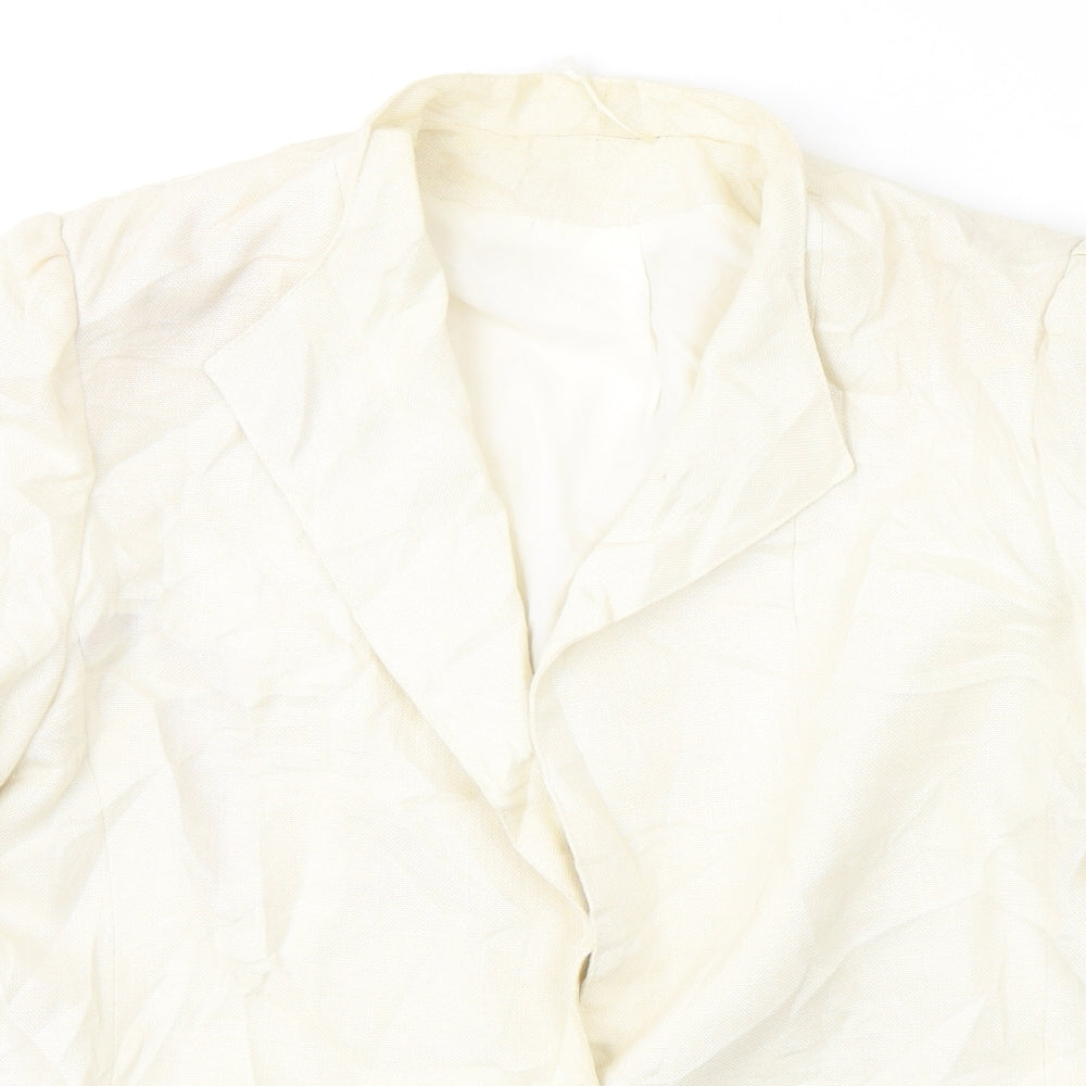 Littlewoods Womens Ivory  Polyester Jacket Suit Jacket Size 16