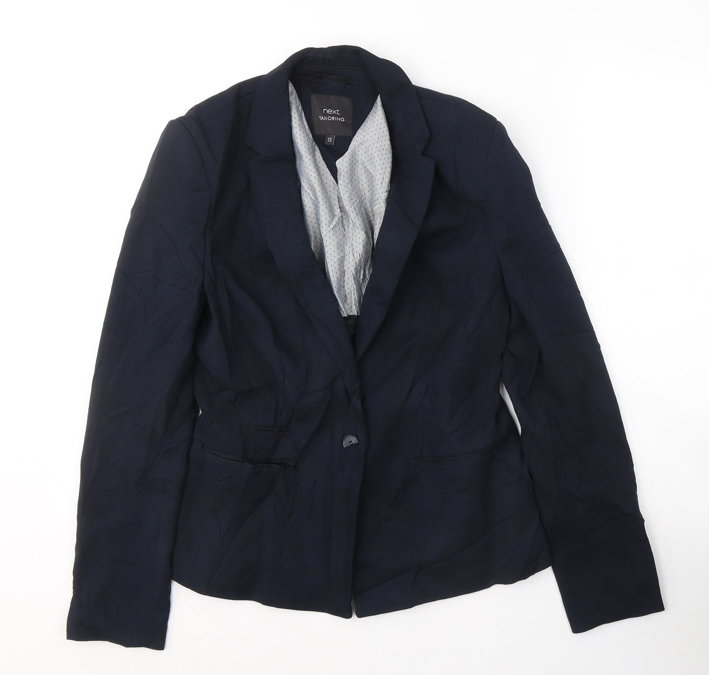 NEXT Womens Blue  Wool Jacket Suit Jacket Size 12