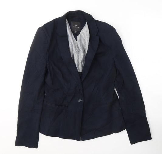 NEXT Womens Blue  Wool Jacket Suit Jacket Size 12