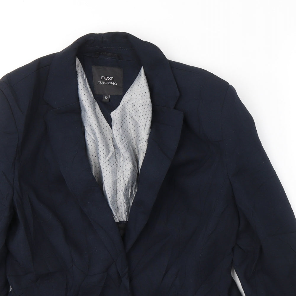 NEXT Womens Blue  Wool Jacket Suit Jacket Size 12