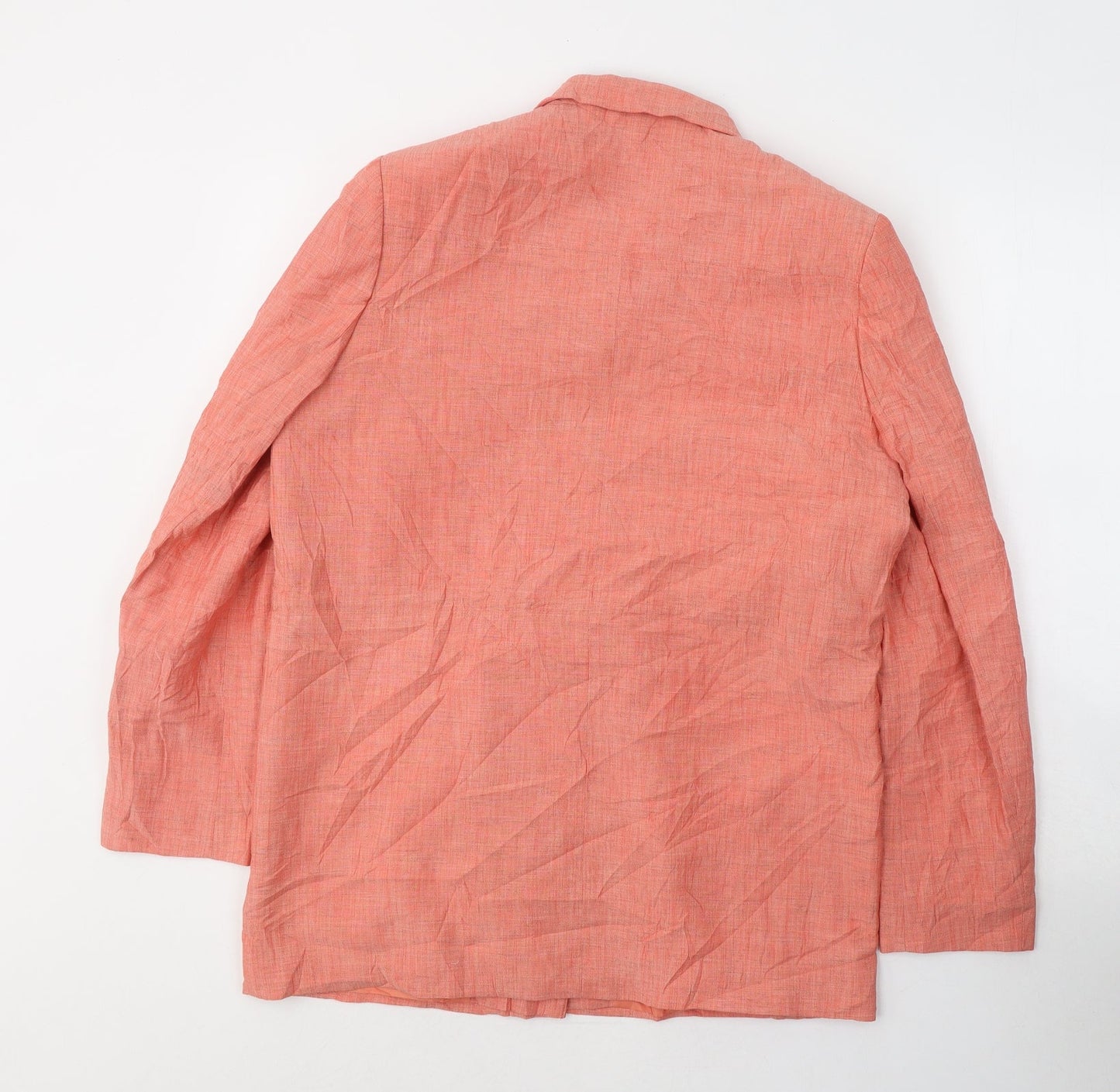 Gianfranco Corneli Womens Orange   Jacket Blazer Size 12  Button