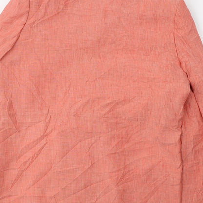 Gianfranco Corneli Womens Orange   Jacket Blazer Size 12  Button