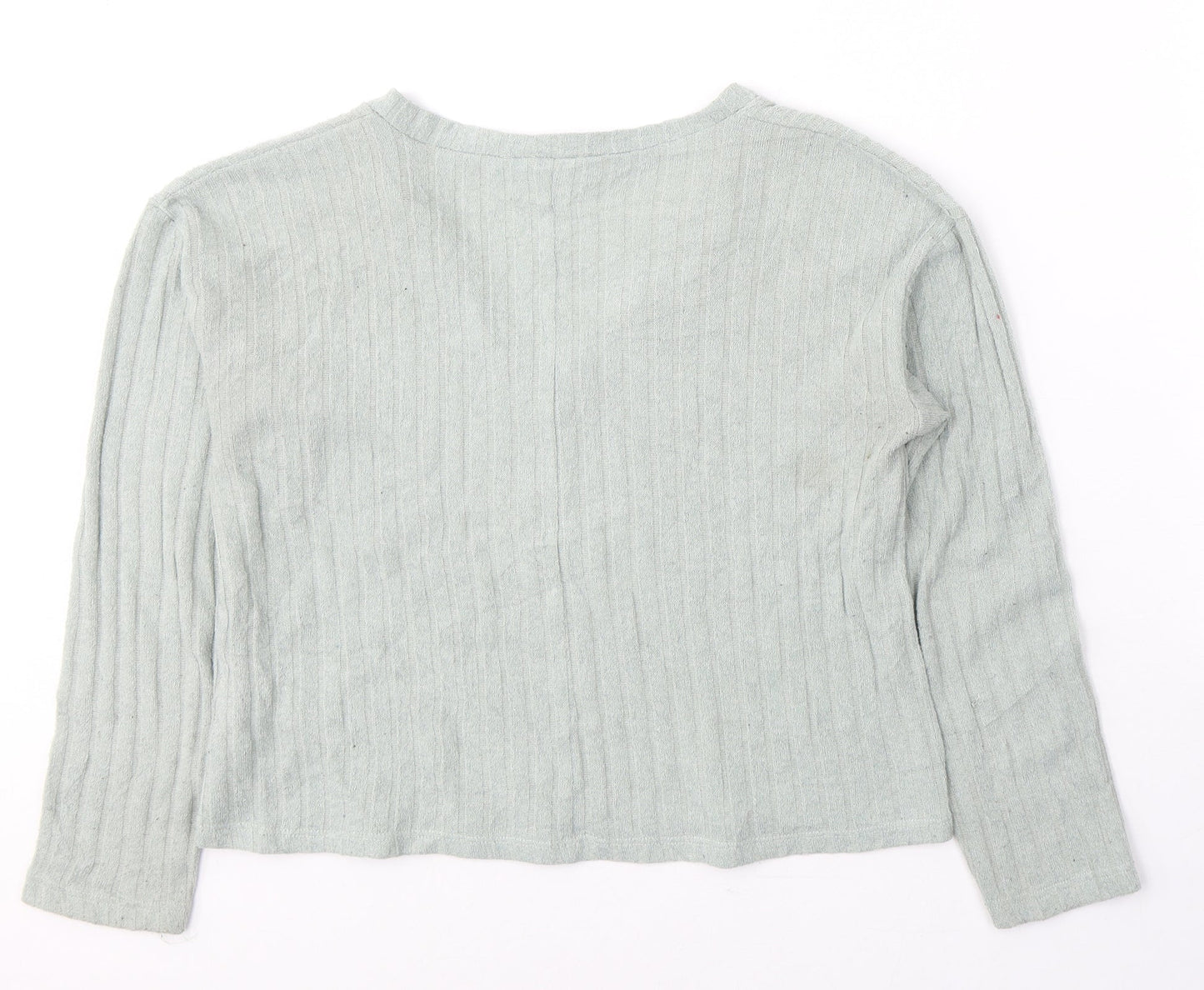 Womens UK Size S Zara Green Jersey T-Shirt