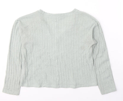 Womens UK Size S Zara Green Jersey T-Shirt