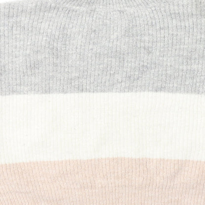 Primark Womens Multicoloured High Neck Striped Acrylic Pullover Jumper Size 14