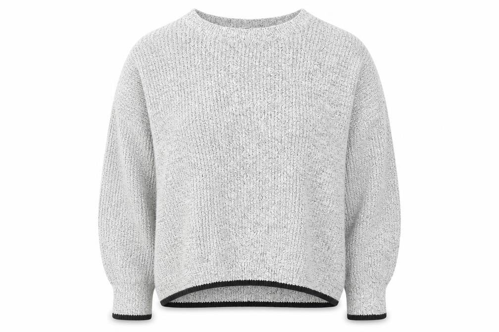 Preworn Womens Grey Round Neck  Cotton Pullover Jumper Size 8